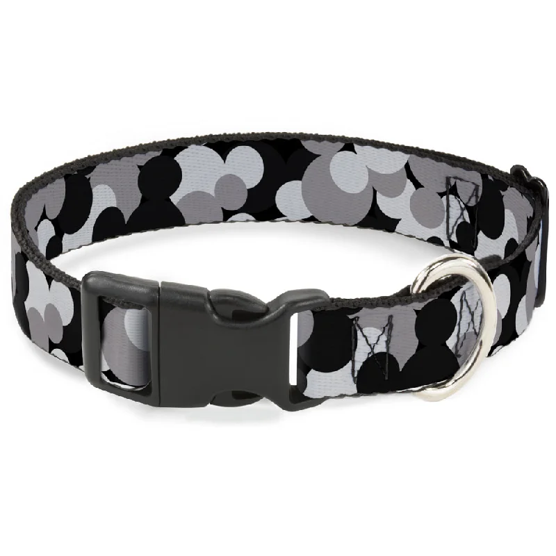 Plastic Clip Collar - Mickey Mouse Head Stacked Black/Grays