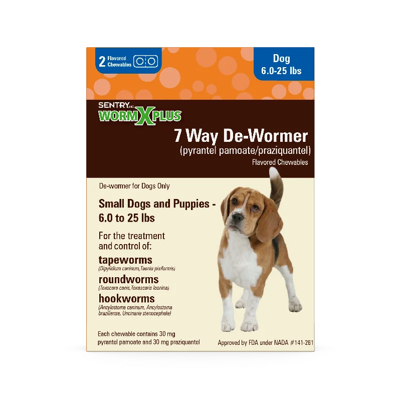 Sentry WormX Plus 7 Way DeWormer Dog SM 2CT