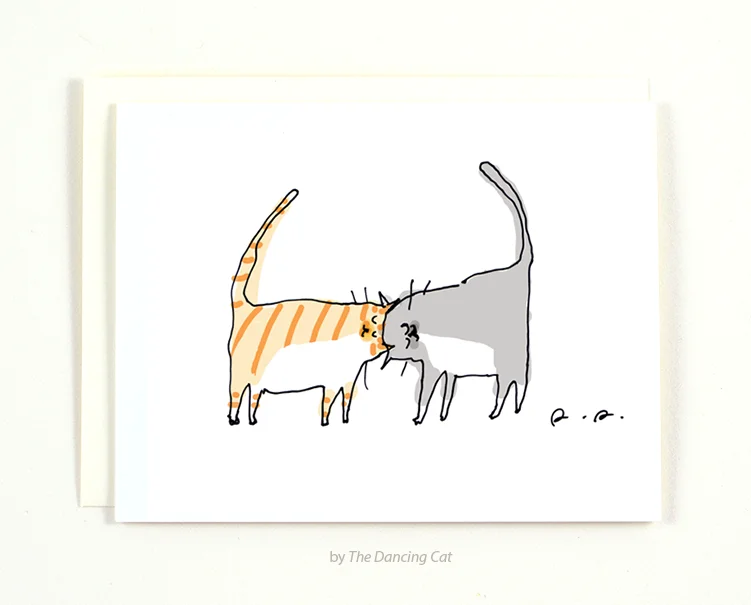 Headbutt Cat Card