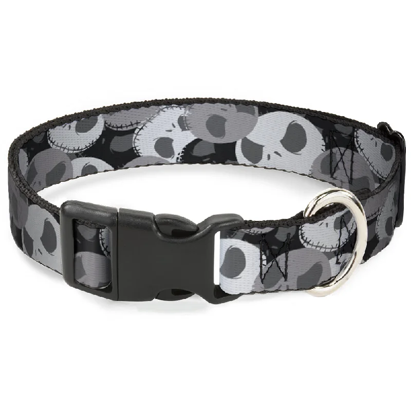 Plastic Clip Collar - Nightmare Before Christmas Jack Expression Stacked Black/Grays