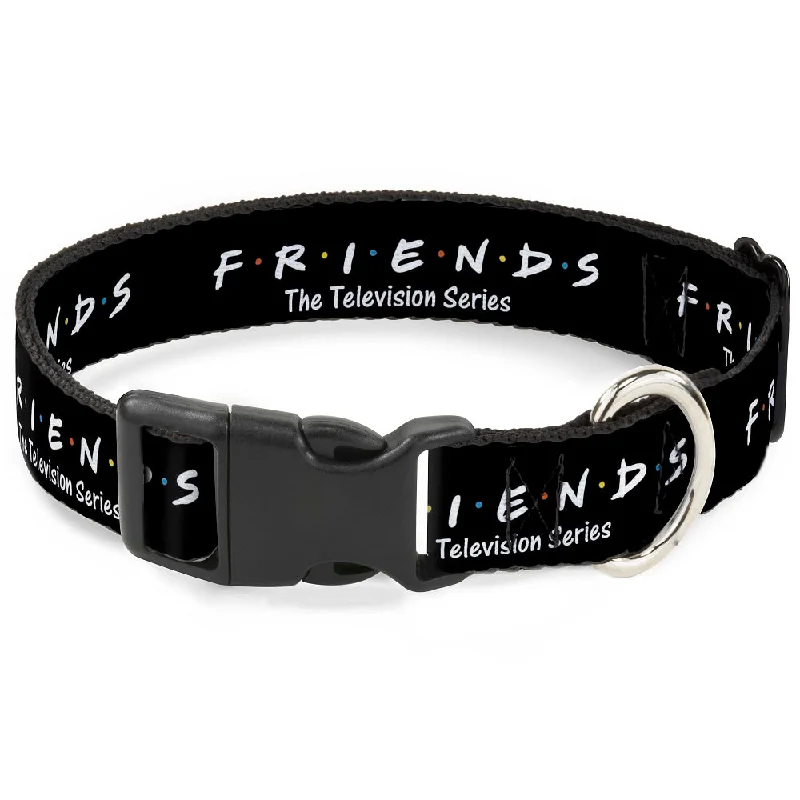 Plastic Clip Collar - FRIENDS-THE TELEVISION SERIES Logo Black/White/Multi Color