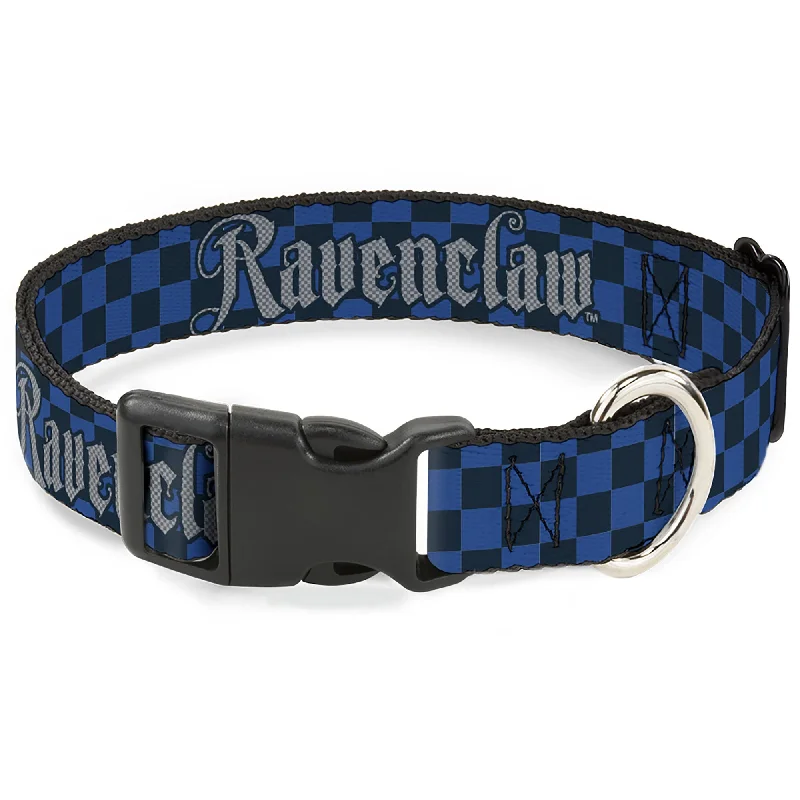 Plastic Clip Collar - Harry Potter RAVENCLAW Checker Blues/Grays