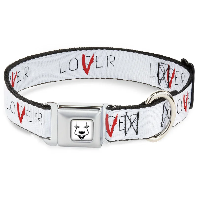 It Chapter Two LOSER/LOVER Full Color White/Black/Red Seatbelt Buckle Collar - It Chapter Two LOSER/LOVER White/Black/Red