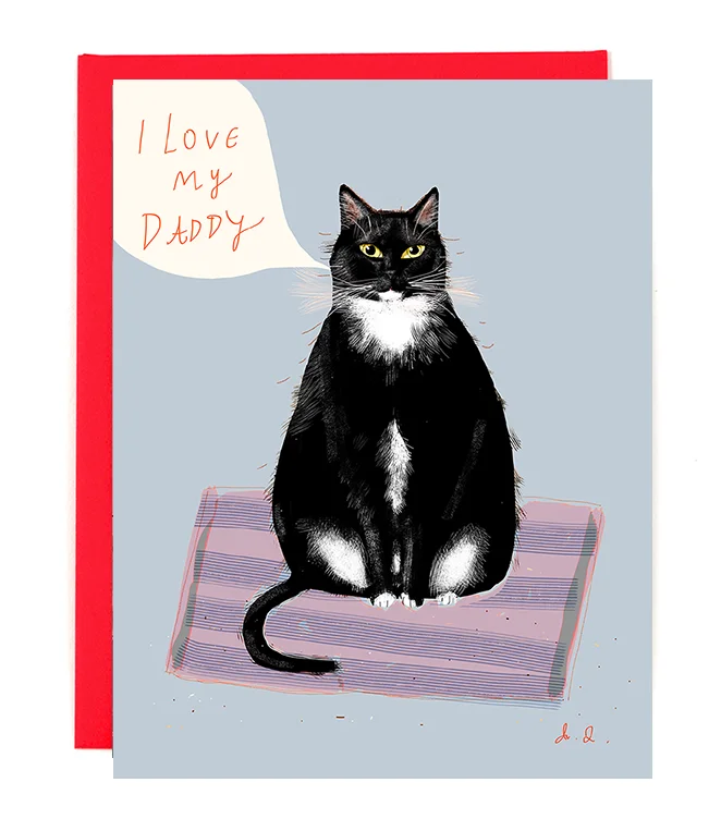 I Love My Daddy - Cat Card