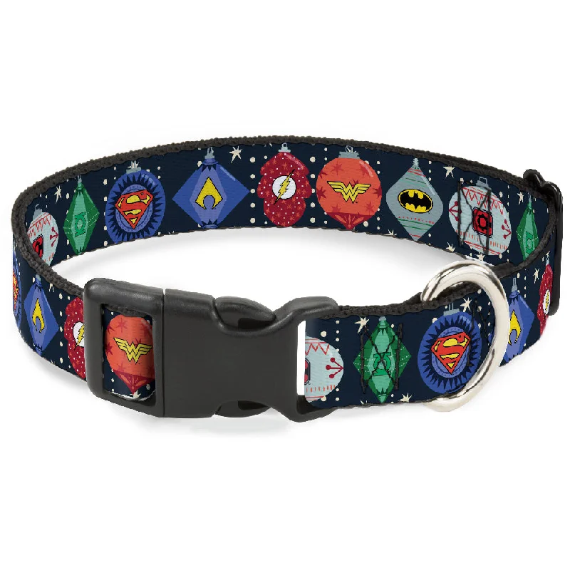 Plastic Clip Collar - DC Comics Justice League Holiday Ornament Icons and Stars