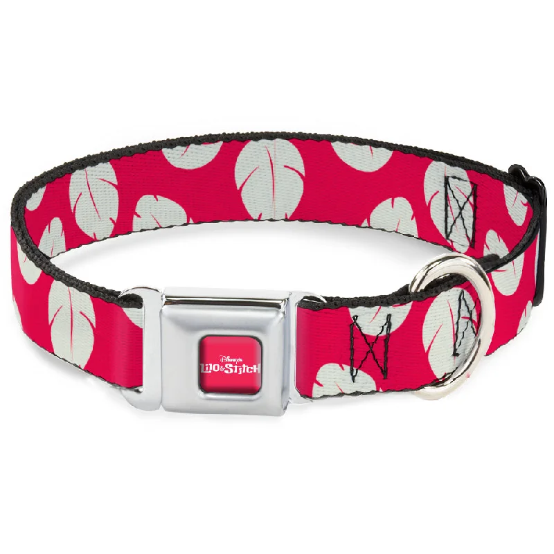 Disney's LILO & STITCH Title Logo Full Color Red/White Seatbelt Buckle Collar - Lilo & Stitch Bounding Lilo Dress Leaves Red/Ivory