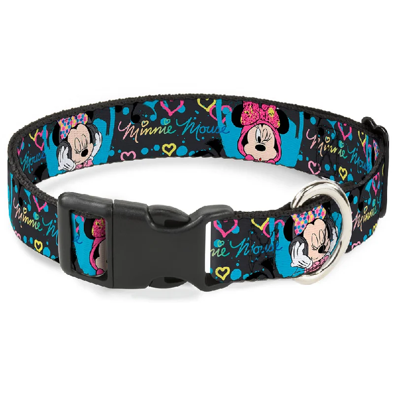 Plastic Clip Collar - Minnie Mouse Hoody & Headphone Poses Gray/Multi Color