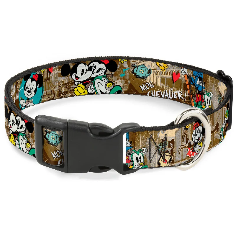 Plastic Clip Collar - Mickey & Minnie Croissant de Triomphe Scenes