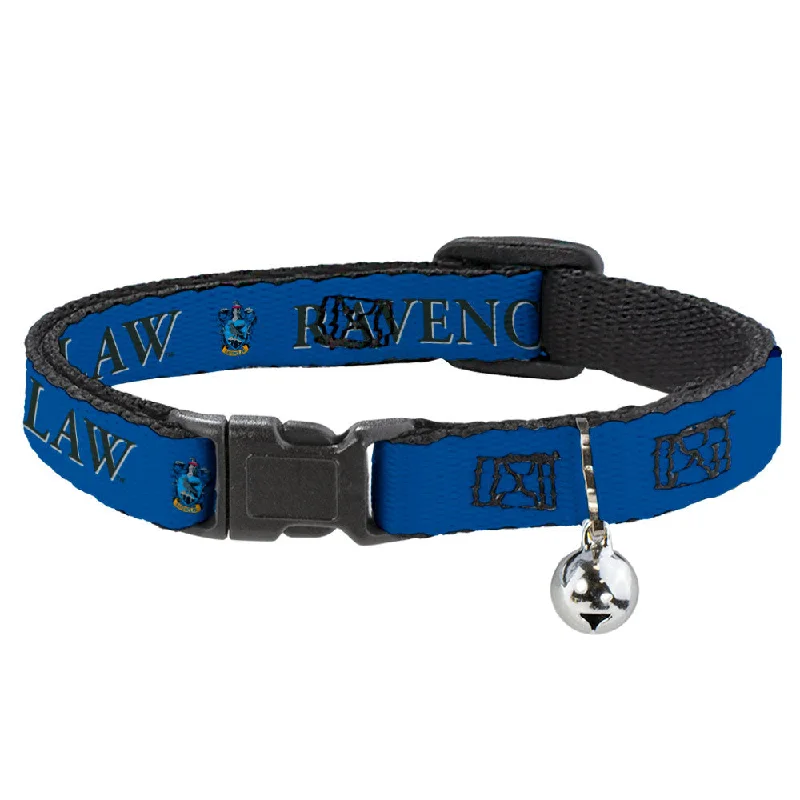 Cat Collar Breakaway with Bell - Harry Potter RAVENCLAW & Crest Blue/Black