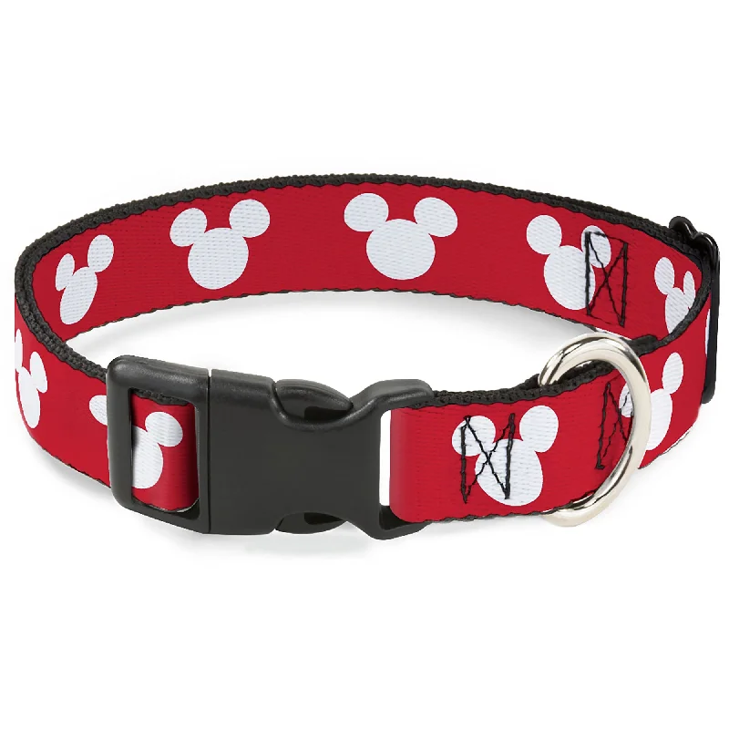 Plastic Clip Collar - Mickey Mouse Ears Icon Red/White