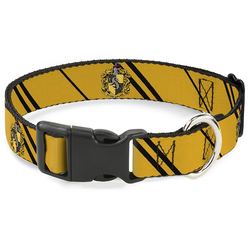 Plastic Clip Collar - HUFFLEPUFF Crest/Stripe Yellow/Black