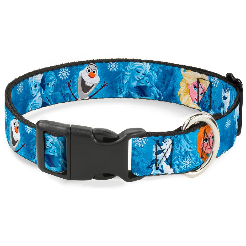 Plastic Clip Collar - Frozen Character Poses Blues