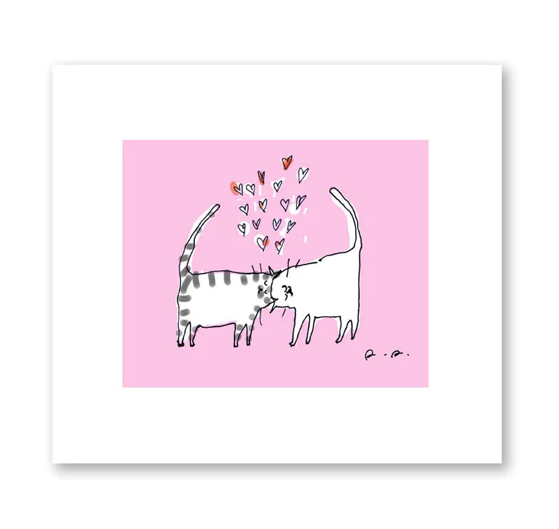 Lotsa Love - Headbutt Cat Print