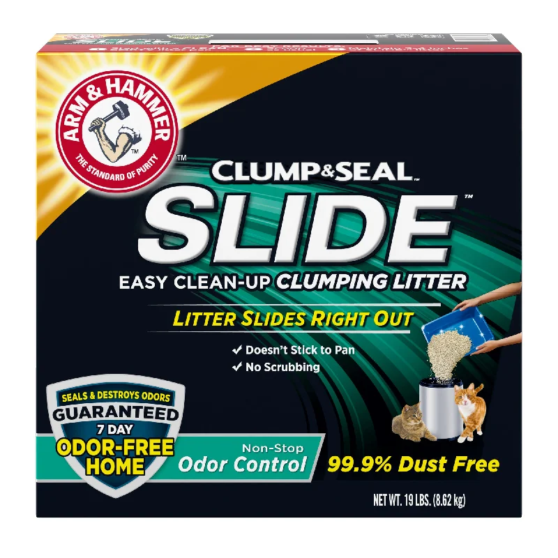 ARM & HAMMER SLIDE Easy Clean-Up Litter, Non-Stop Odor Control, 19lb