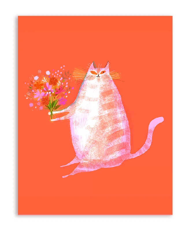 Flower Cat Card