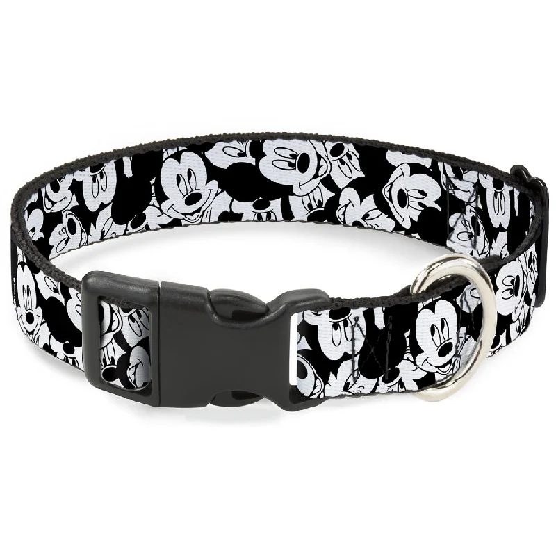 Plastic Clip Collar - Mickey Mouse Expressions Stacked White/Black