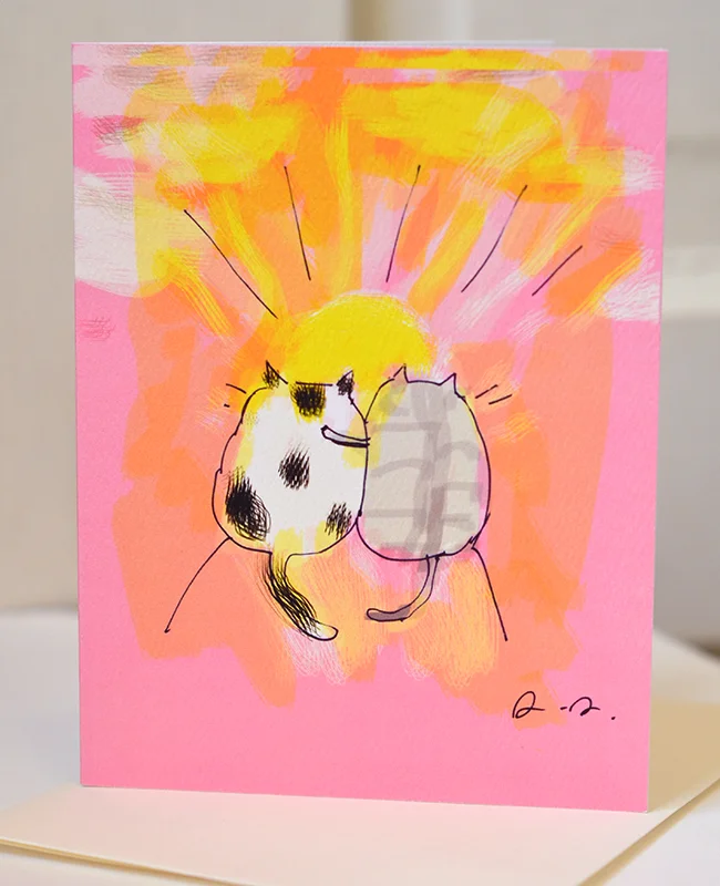 Sunrise/Sunset Cats - Friendship Card