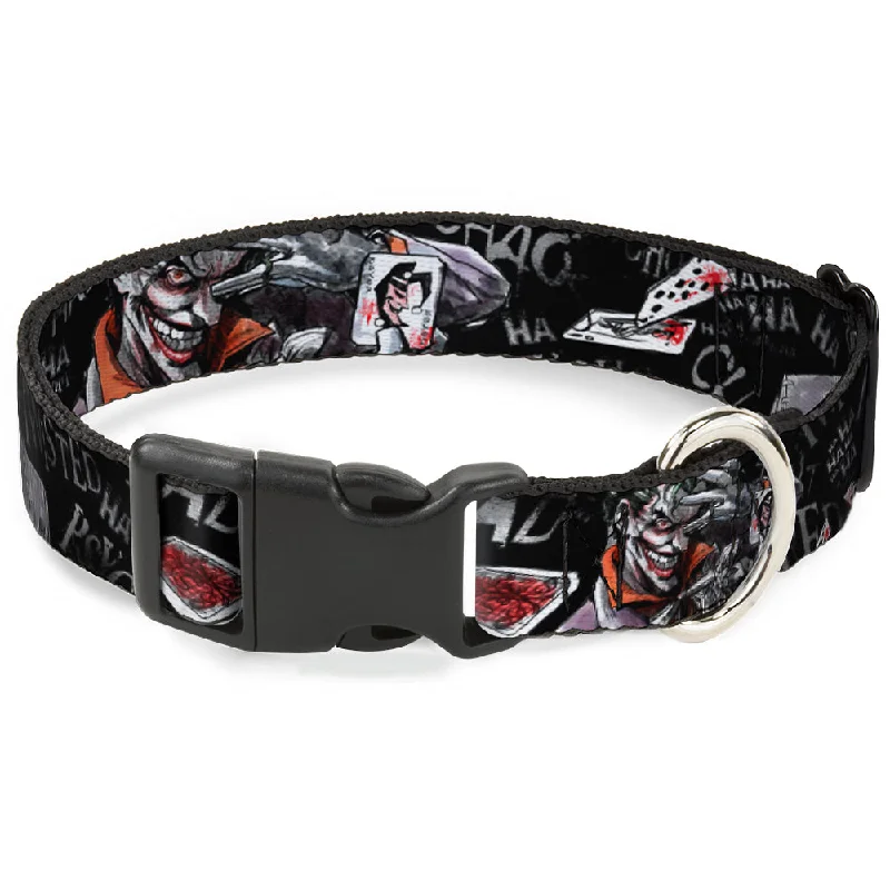 Plastic Clip Collar - Joker BRILLIANTLY TWISTED PSYCHO 2-Poses/Cards Black/Grays