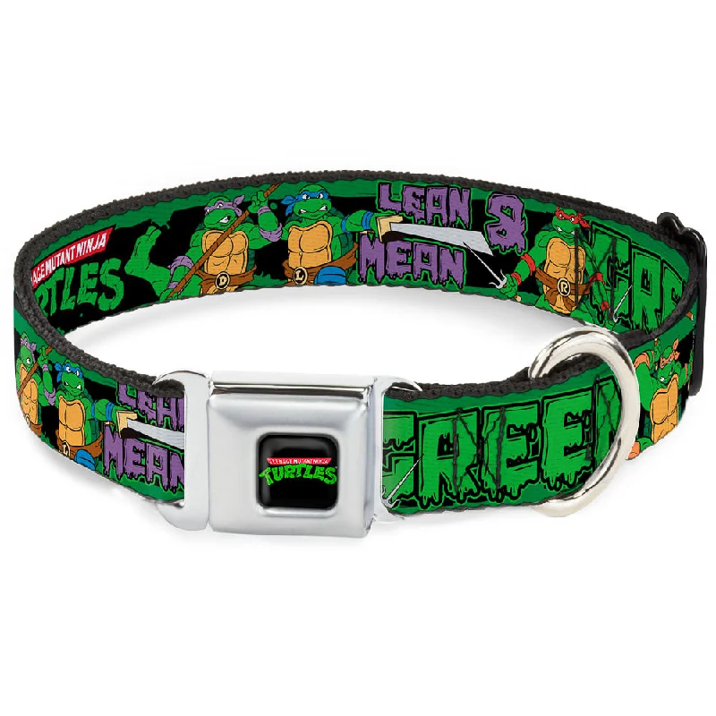 Classic TEENAGE MUTANT NINJA TURTLES Logo Seatbelt Buckle Collar - Classic TEENAGE MUTANT NINJA TURTLES Logo/Group Pose5/LEAN MEAN & GREEN