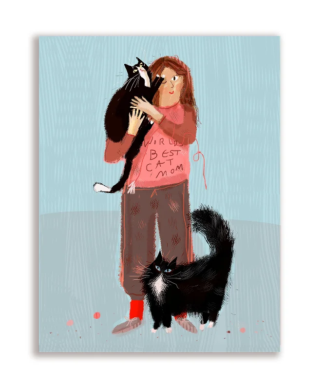 World's Best Cat Mom Card - Happy Mother's Day