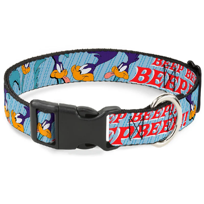 Plastic Clip Collar - MEEP MEEP!! w/Road Runner Poses Baby Blue