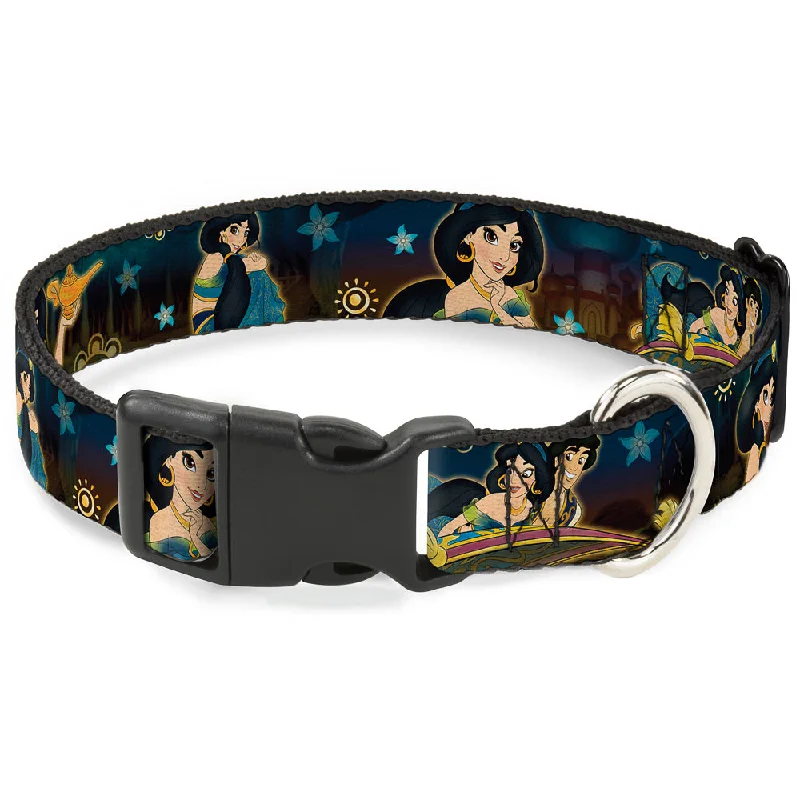 Plastic Clip Collar - Jasmine & Aladdin Carpet Ride/Jasmine Poses/Flowers