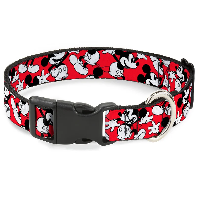 Plastic Clip Collar - Mickey Mouse Poses Scattered Red/Black/White