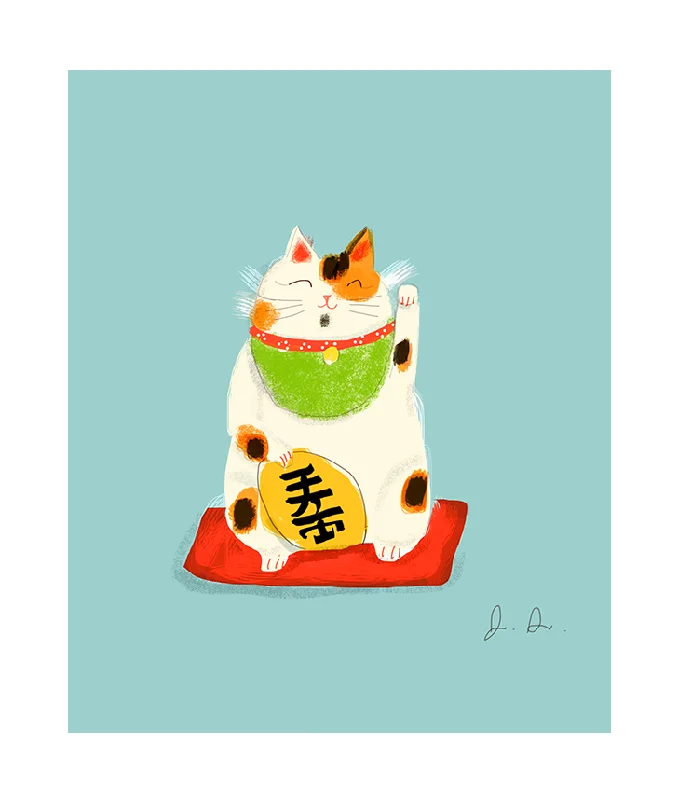 Lucky Cat- Fine Art Print