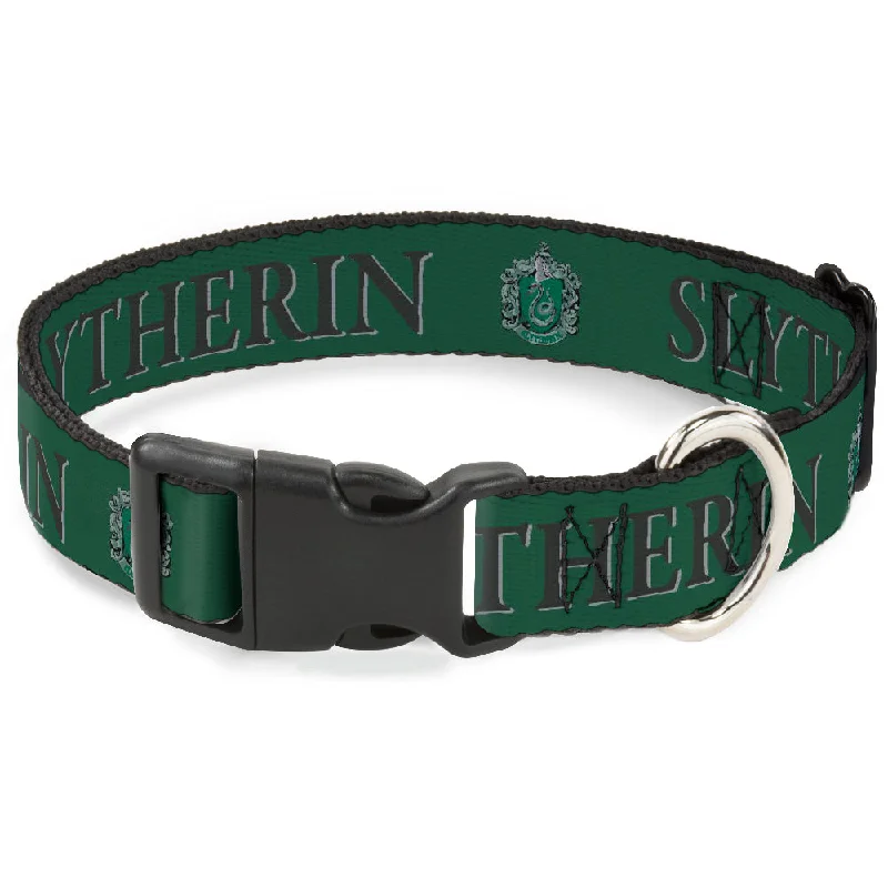 Plastic Clip Collar - Harry Potter SLYTHERIN & Crest Green/Black