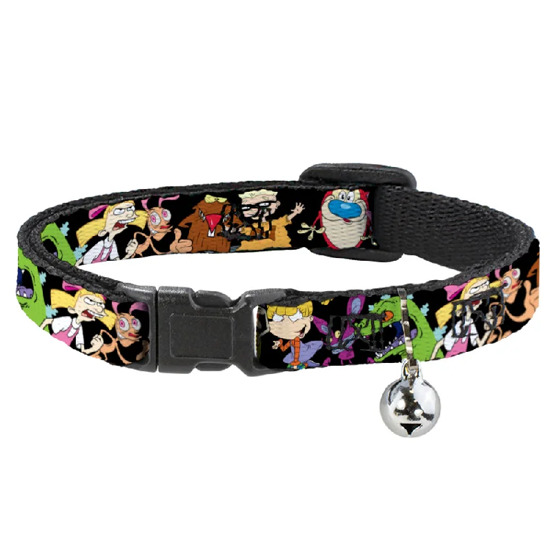 Cat Collar Breakaway with Bell - Nick 90's 13-Character Poses Black