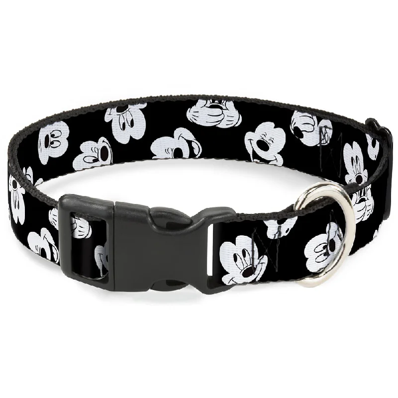 Plastic Clip Collar - Mickey Mouse Expressions Scattered Black/White