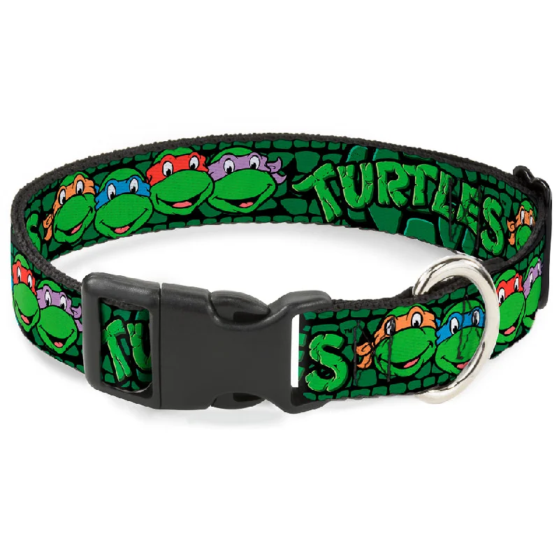 Plastic Clip Collar - Classic Teenage Mutant Ninja Turtles Group Faces/TURTLES Turtle Shell Black/Green