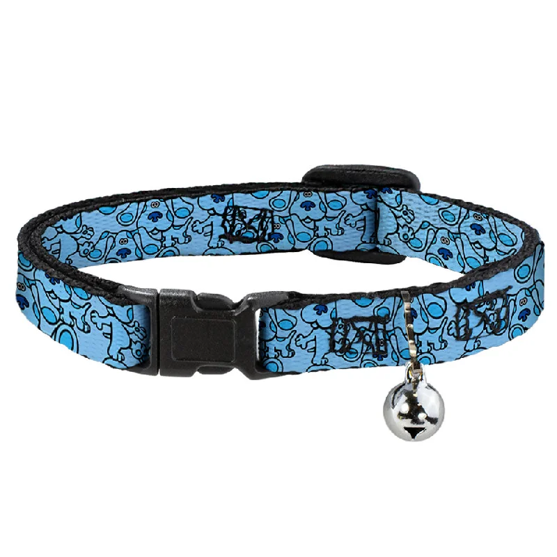 Cat Collar Breakaway with Bell - Blue's Clues Blue Poses Scattered Blues