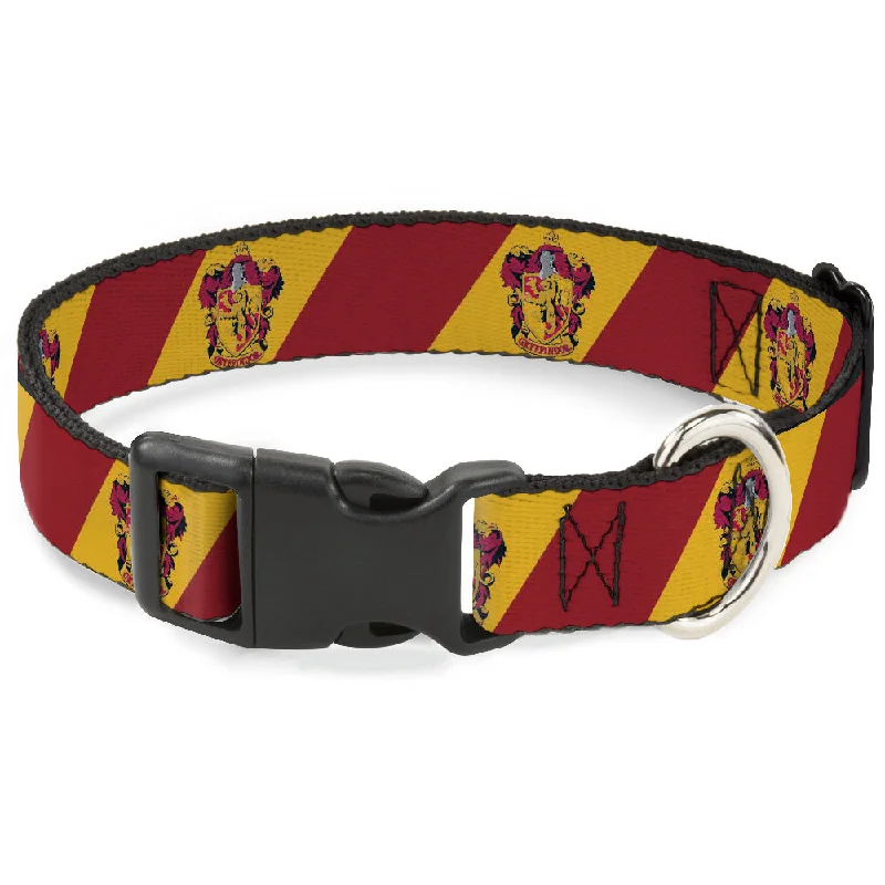 Plastic Clip Collar - GRYFFINDOR Crest Diagonal Stripe Gold/Red