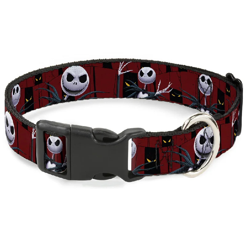 Plastic Clip Collar - Nightmare Before Christmas 3-Jack Poses/Peeping Eyes Burgundy/Black/Yellow