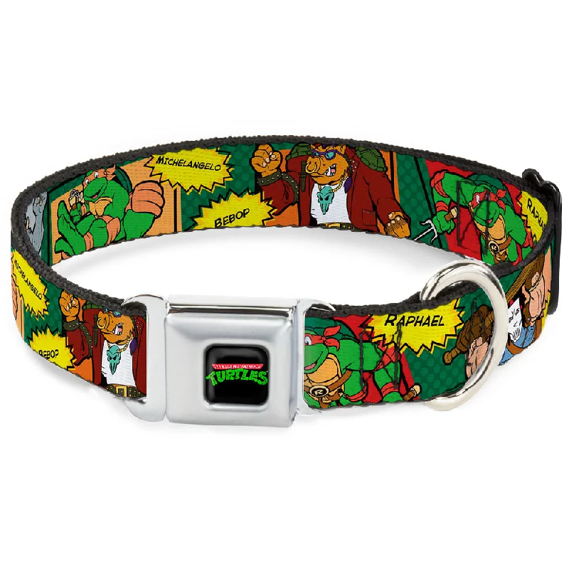 Classic TEENAGE MUTANT NINJA TURTLES Logo Seatbelt Buckle Collar - Classic TEENAGE MUTANT NINJA TURTLES Character Comic Scenes