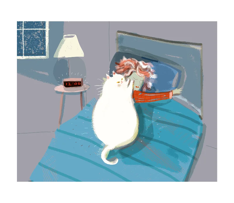 Kitty Wake Up Call - Fine Art Print