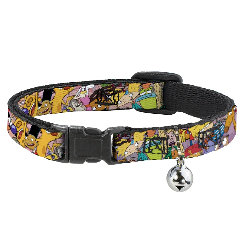 Cat Collar Breakaway with Bell - Nick 90's Rewind Character Mash Up Collage2 Pinks