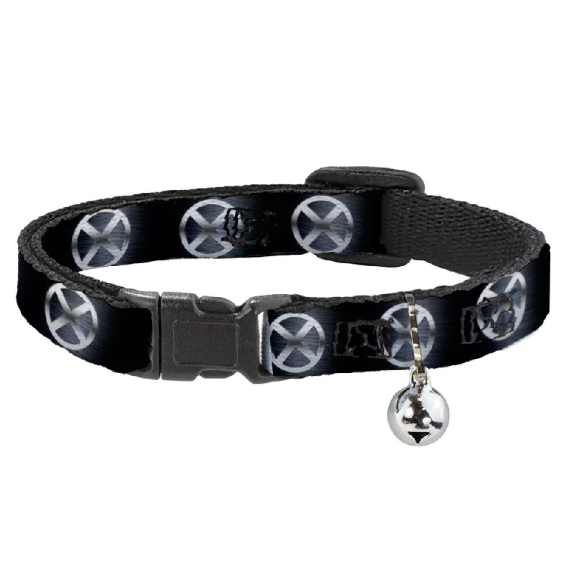 Cat Collar Breakaway with Bell - X-Men X Icon Black Silvers