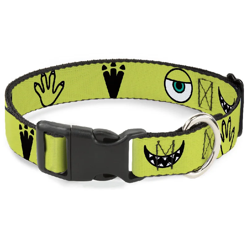 Plastic Clip Collar - Monsters Inc. Mike 4-Icons Greens/Black/White