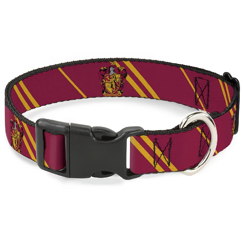 Plastic Clip Collar - GRYFFINDOR Crest/Stripe Burgundy/Gold