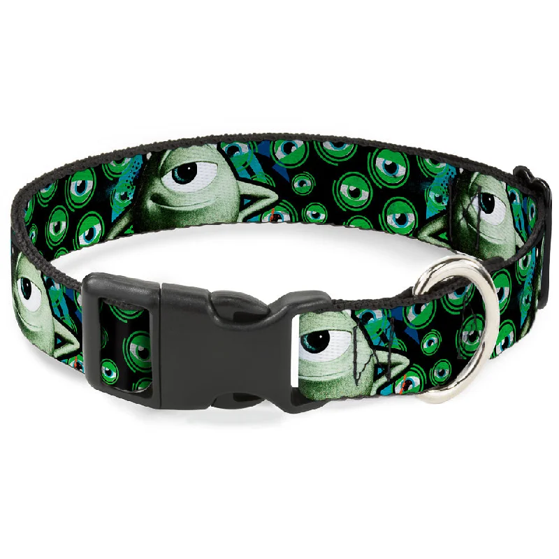 Plastic Clip Collar - Mike Poses/Eyeballs Black/Greens