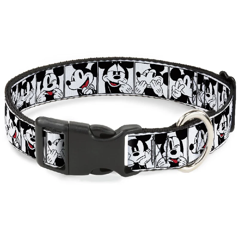 Plastic Clip Collar - Mickey Mouse Expression Blocks White/Black/Red