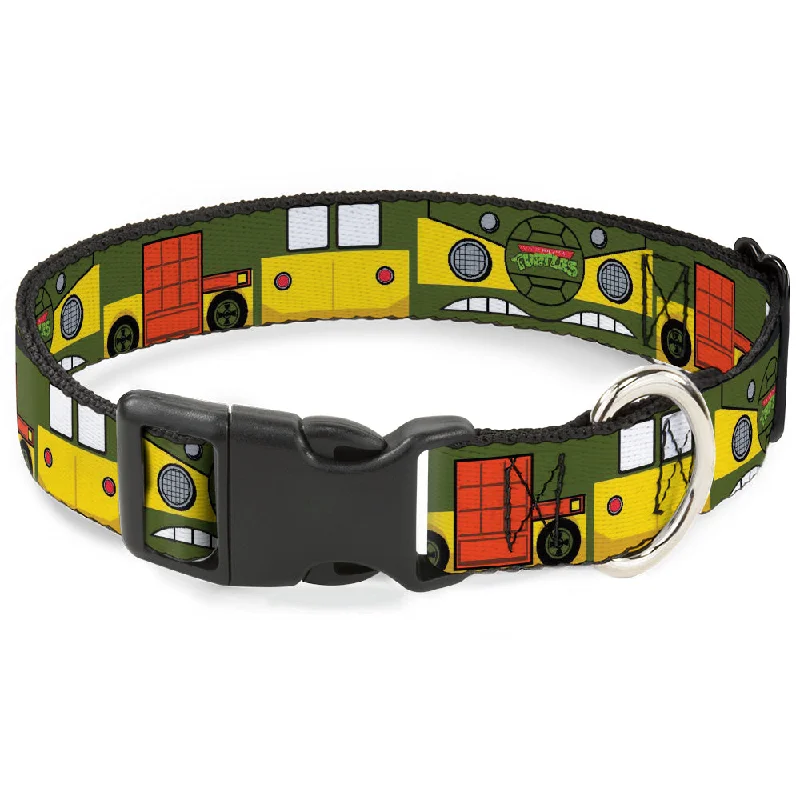 Plastic Clip Collar - Classic TMNT Ninja Turtles Party Van All Sides Green/Yellow/Orange