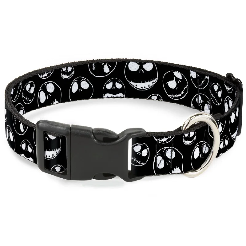 Plastic Clip Collar - Jack Outline Expressions Scattered Black/White