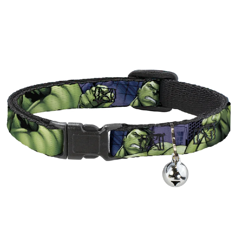 MARVEL AVENGERS Cat Collar Breakaway - Marvel Hulk CLOSE-UP Poses