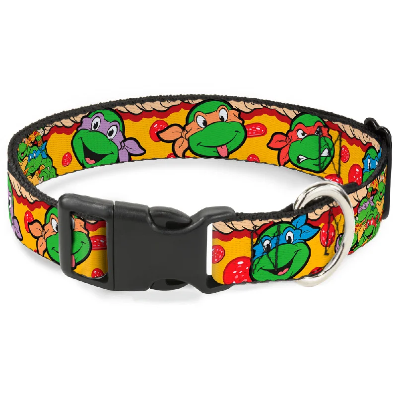 Plastic Clip Collar - Classic Teenage Mutant Ninja Turtles 4-Turtle Faces Pepperoni Pizza/Turtles Pose16