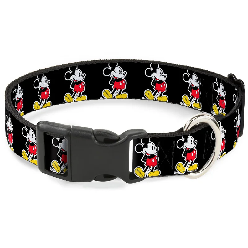 Plastic Clip Collar - Classic Mickey Mouse Pose Black