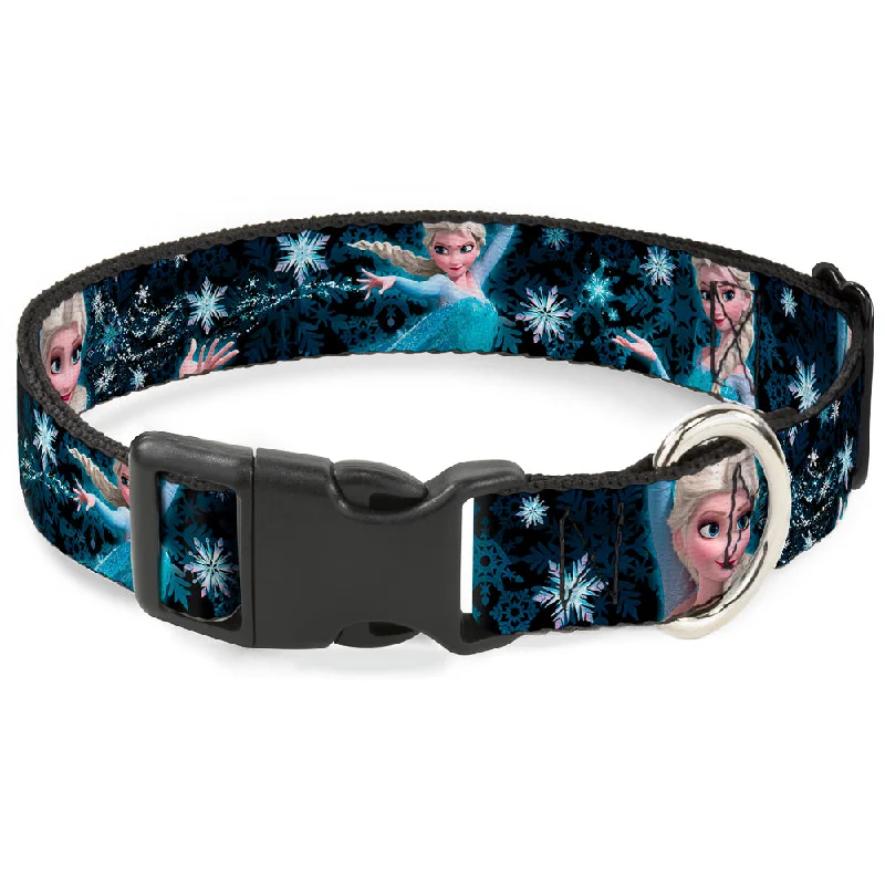 Plastic Clip Collar - Elsa the Snow Queen Poses PERFECT AND POWERFUL Blues/White