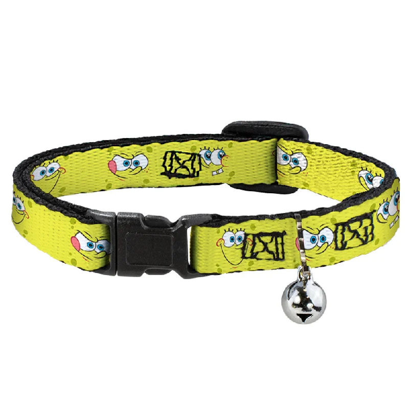 Cat Collar Breakaway with Bell - SpongeBob Expressions Yellow